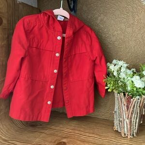 Windbreaker red size 12 to 18 months